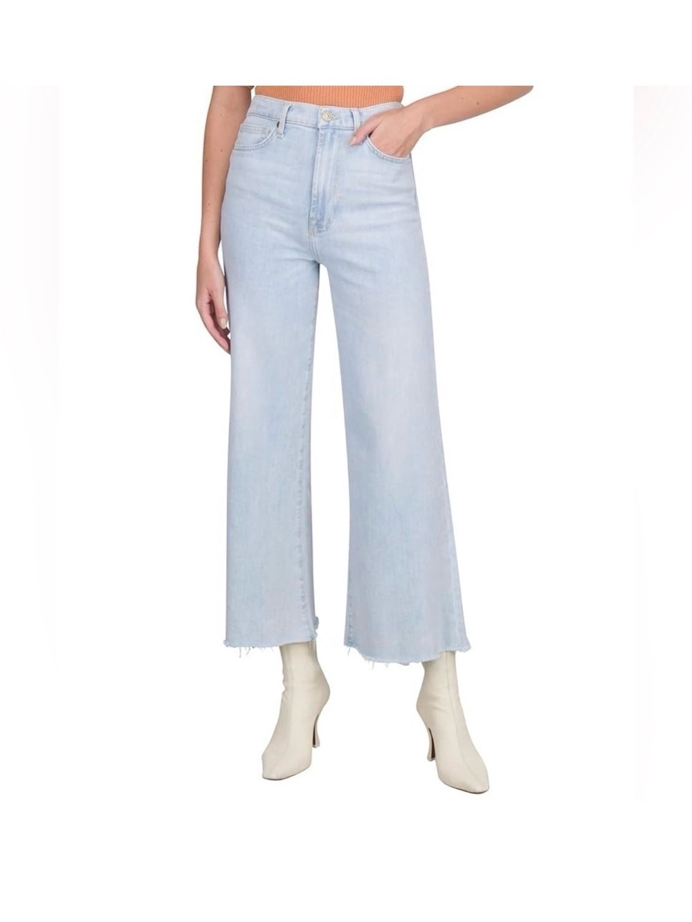 7 for All Mankind Uhr High-Rise Wide Leg Crop